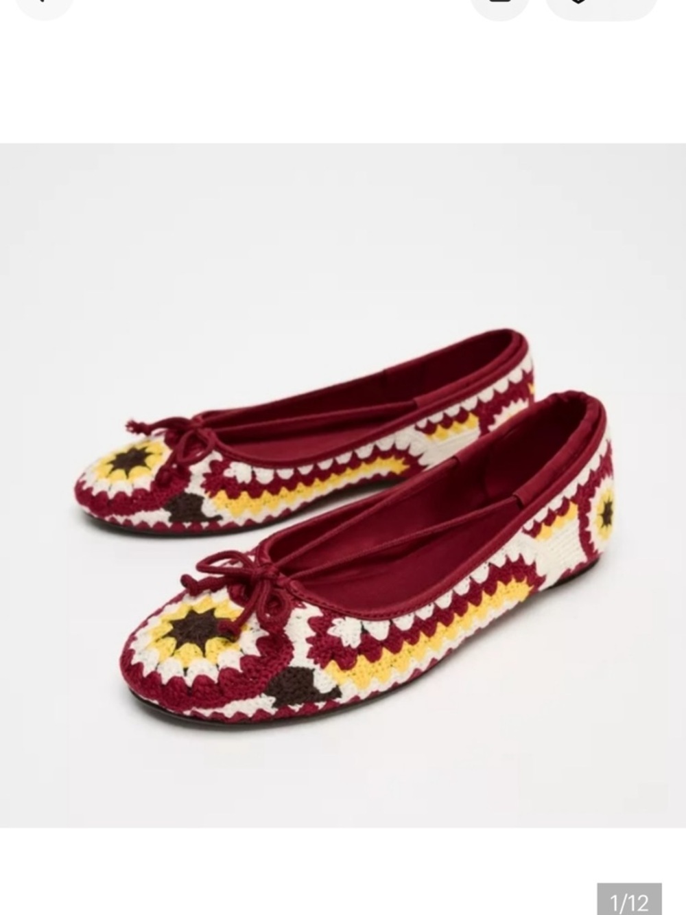 Stunning Zara Flower Crochet Embroidered Flats